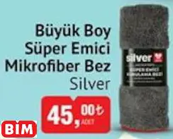 SİLVER BÜYÜK BOY SÜPER EMİCİ MİKROFİBER BEZ